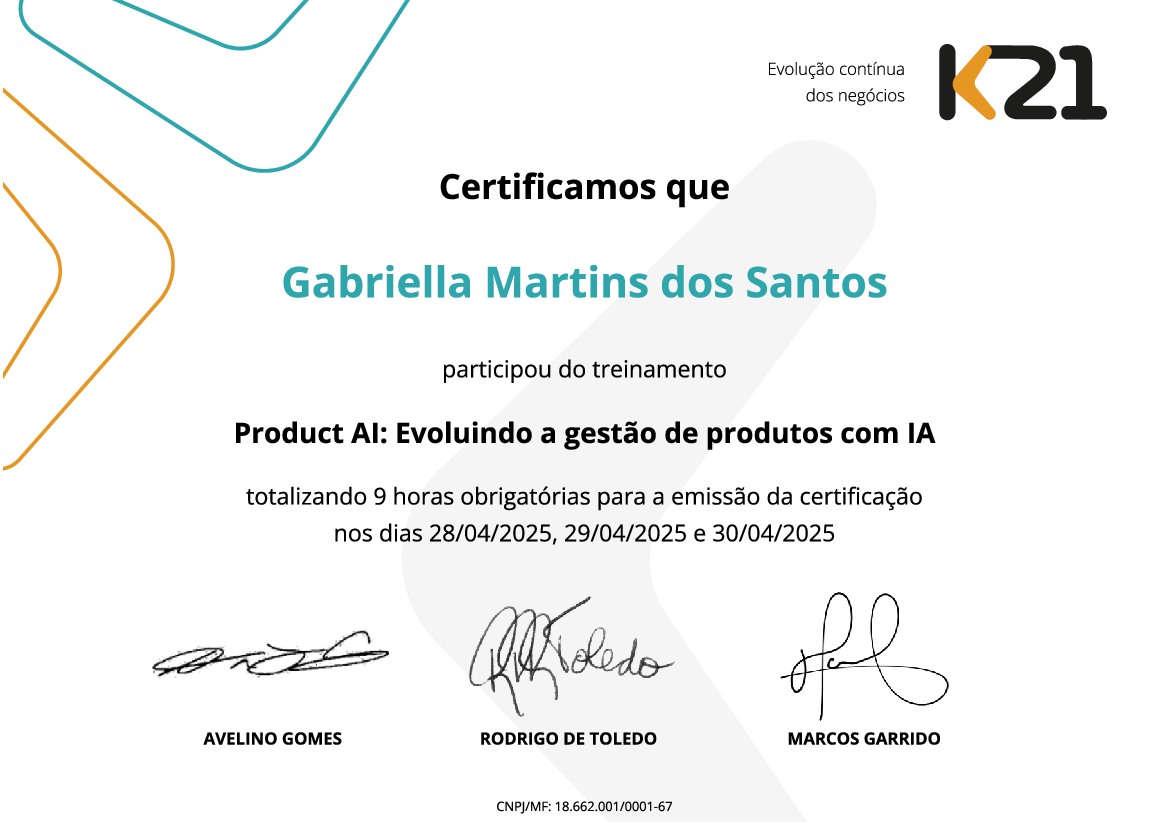 Certificado K21